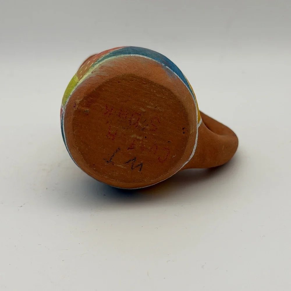 Southwestern‎ Hand Painted Mini Pottery Pitcher Terracotta 3